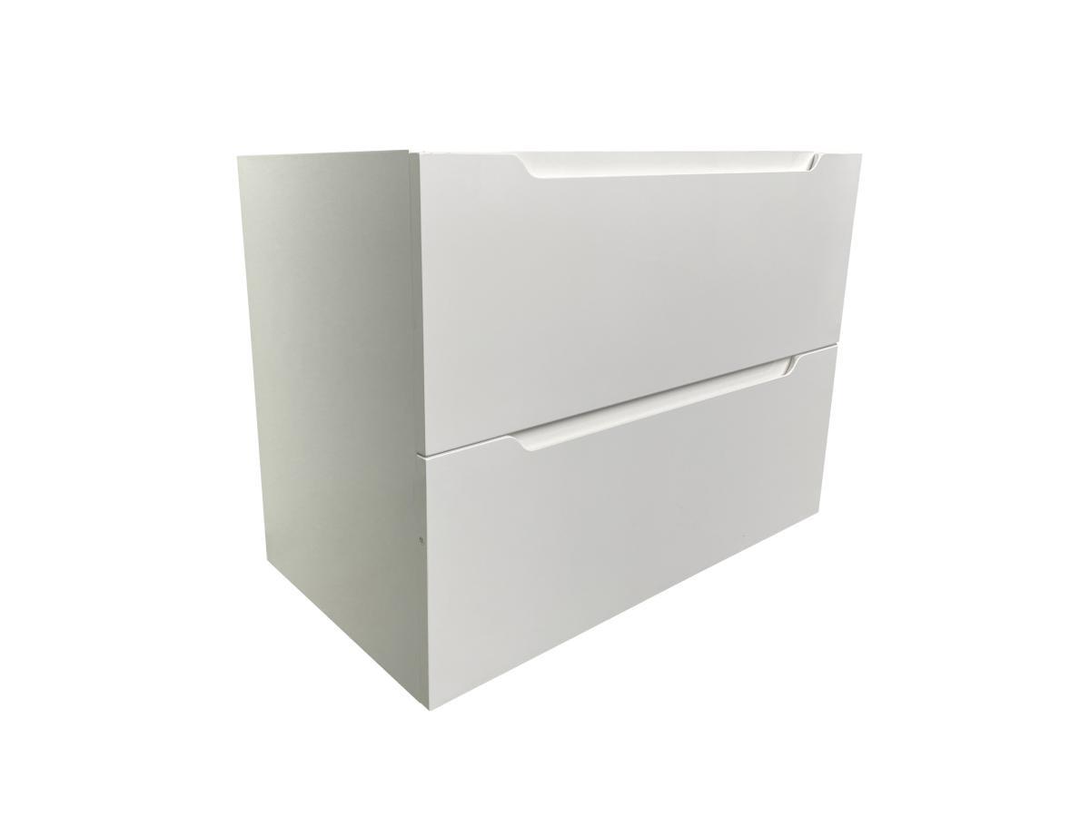 Vente-unique Mobile sotto lavabo sospeso 80 cm Bianco - STEFANIE  