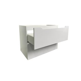 Vente-unique Waschbeckenunterschrank hängend - 80 cm - Weiß - STEFANIE  