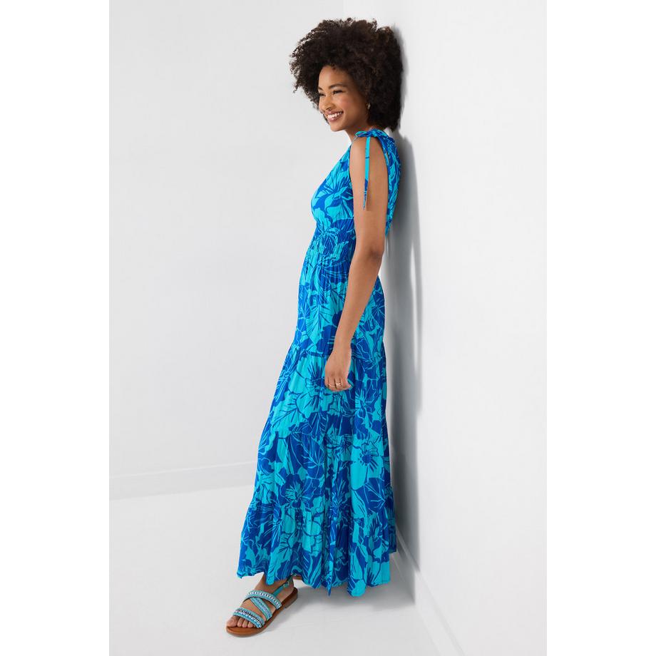 Joe Browns Wickel Maxikleid mit Bindeträgern und gesmokter Taille  