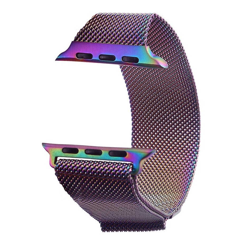 Cover-Discount  Apple Watch 42/44/45/49mm - Bracelet milanais en acier inoxydable arc-en-ciel 