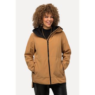 Ulla Popken  2-in-1-Steppjacke, extra Softshelleinsatz, Strickkragen 