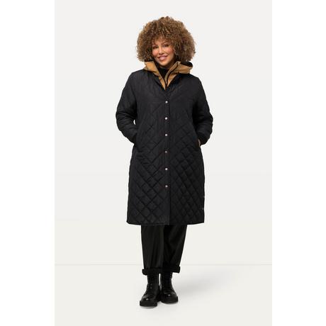 Ulla Popken  Veste matelassée 2-en-1, élément softshell, col en maille 