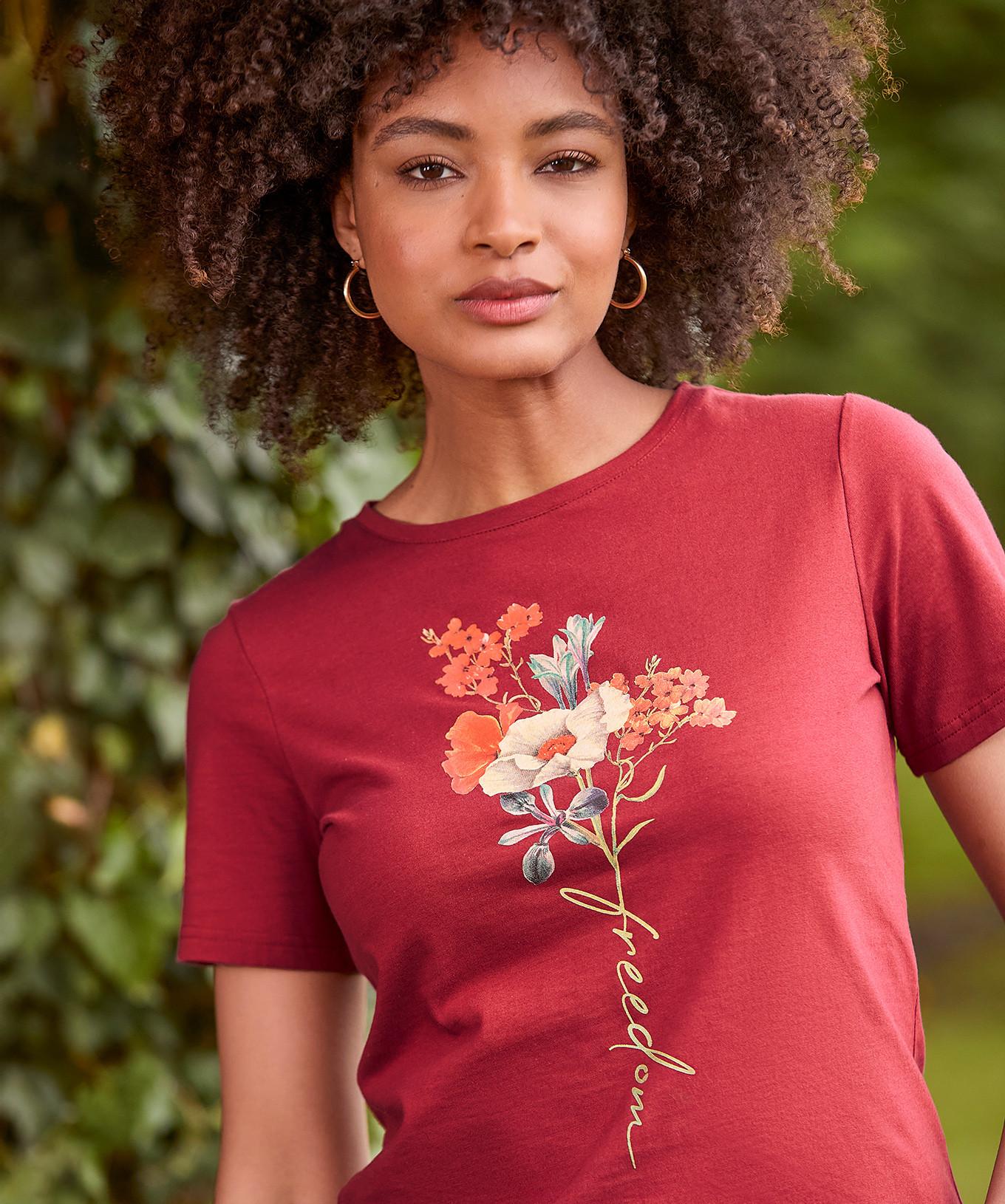 Joe Browns  Vintage-Grafik-T-Shirt mit Blumenmuster 