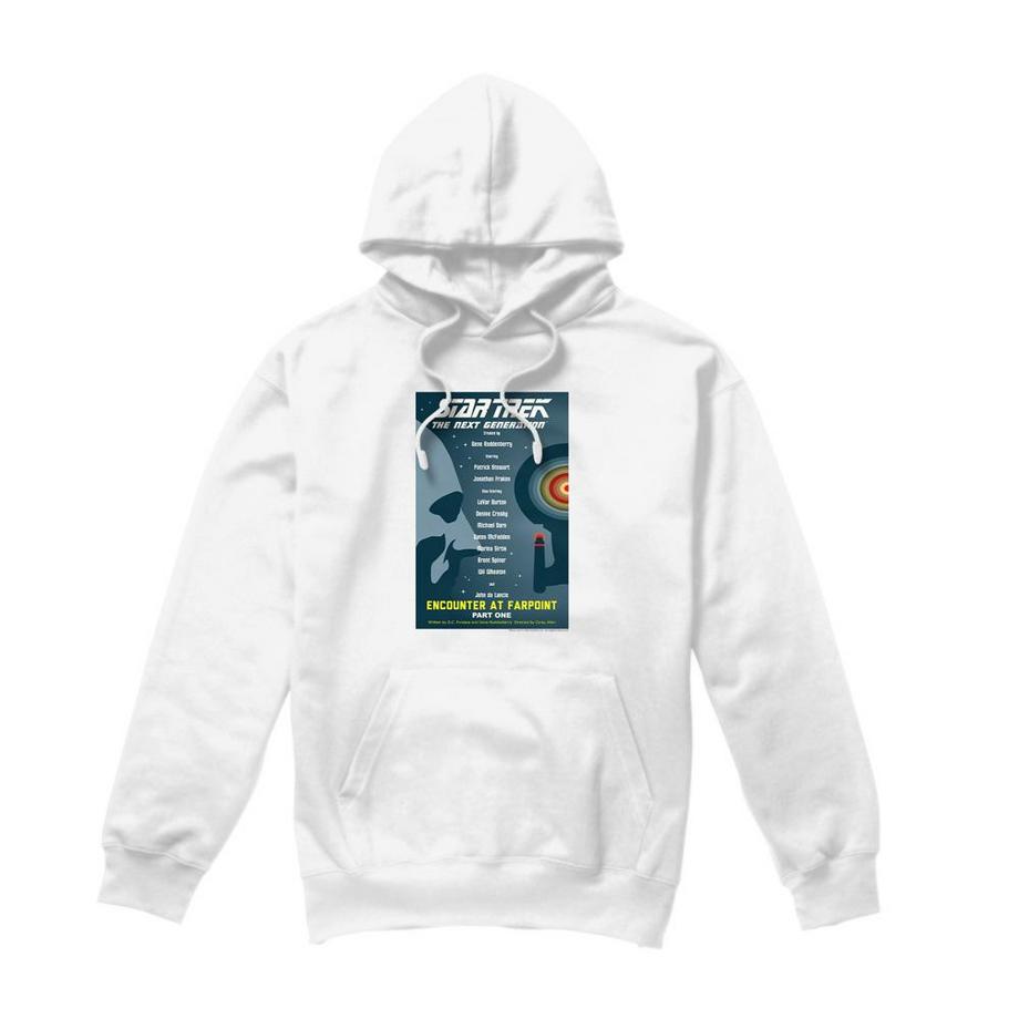 Star Trek The Next Generation Season 1 Episode 1 Felpa con cappuccio  