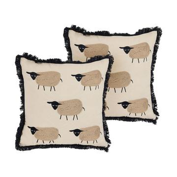 Lot de 2 coussins en Coton Moderne BANNU