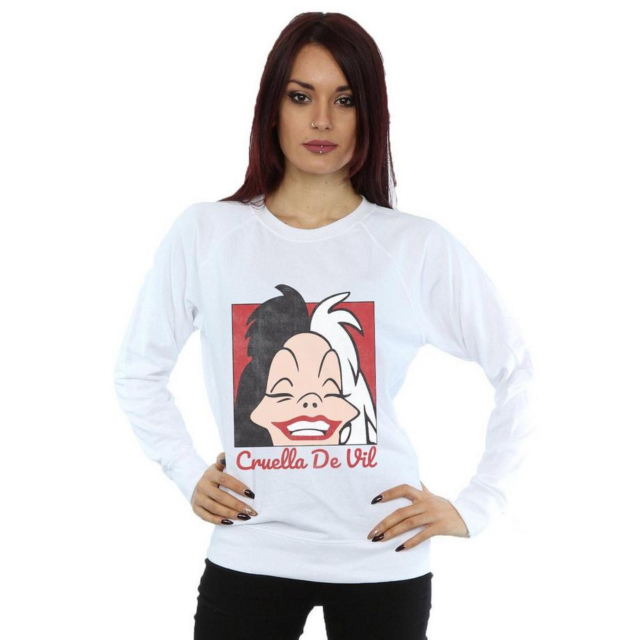 Disney Cruella De Vil Face Sweatshirt  
