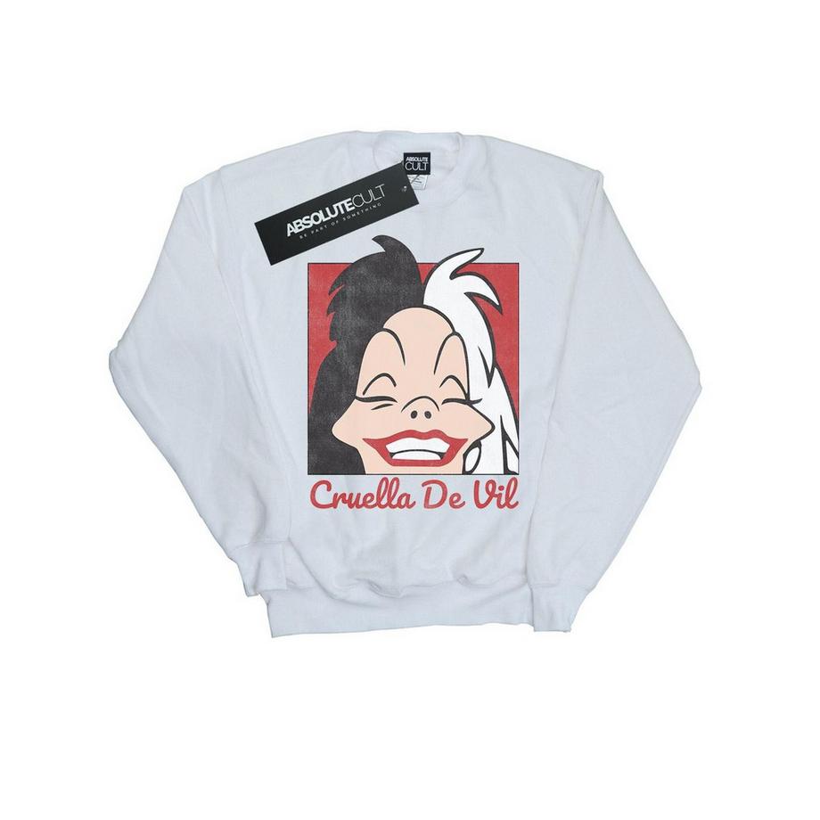 Disney Cruella De Vil Face Sweatshirt  
