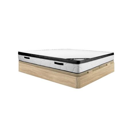 Ysmée Ensemble 180 x 200 cm sommier coffre naturel clair + matelas mousse ép.30cm - SOLAK de YSMÉE  