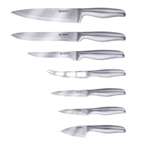 ALPINA Set de couteaux en Acier Inoxydable - 7 pièces  