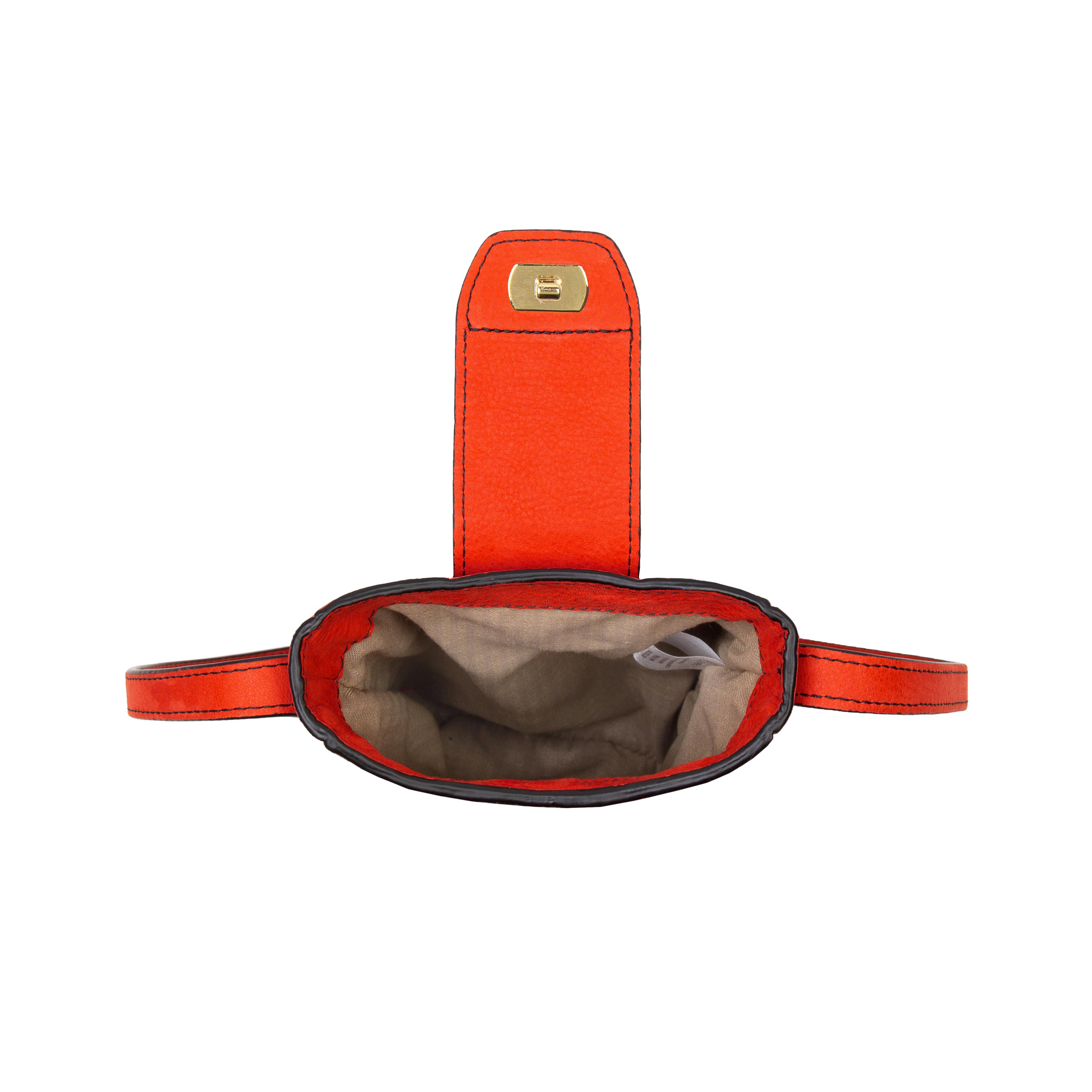 Kate Lee  Telefontasche aus Leder Fiolaine Farbe Orange 