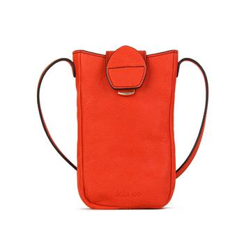 Telefontasche aus Leder Fiolaine Farbe Orange