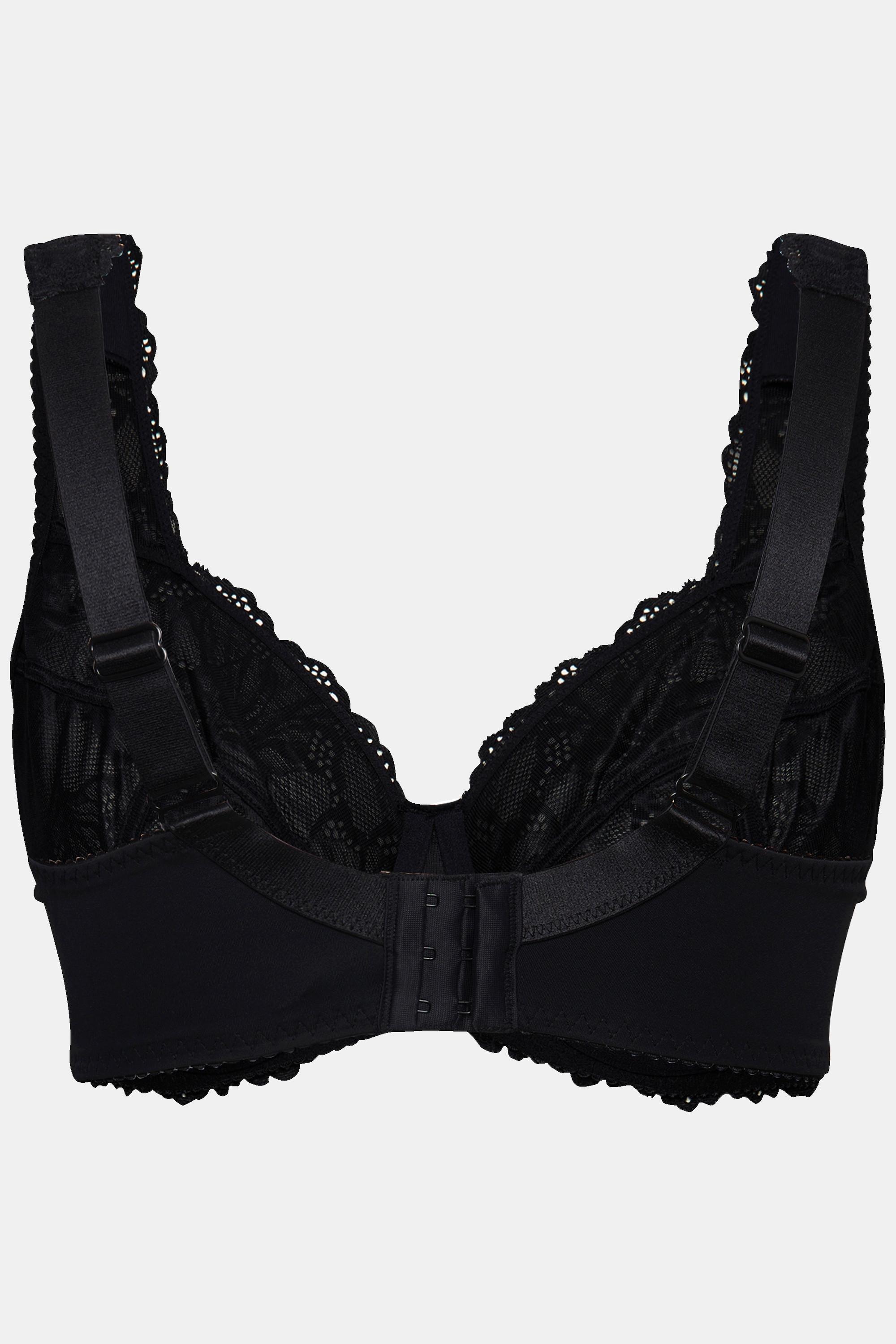 Ulla Popken  Soutien-gorge avec dentelle, armatures et bretelles larges - bonnets B-F 