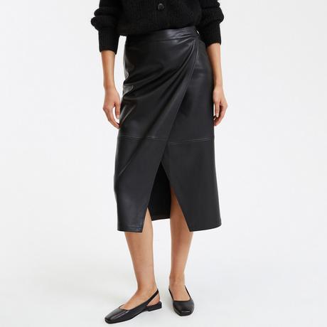 La Redoute Collections Jupe droite longue en simili cuir  