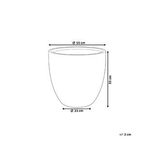 Beliani Blumenkübel aus Lehm-Faser-Mischung Modern KANNIA  