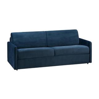 Vente-unique Schlafsofa 4Sitzer Samt CALIFE Liegefläche Matratzen  