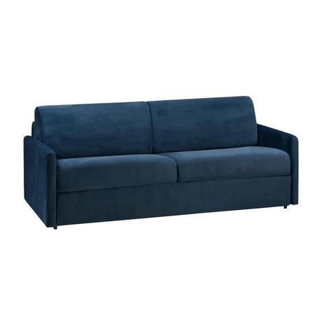 Vente-unique Schlafsofa 4Sitzer Samt CALIFE Liegefläche Matratzen  