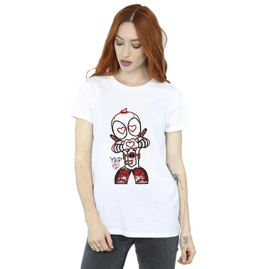 MARVEL T-Shirt Stampa Grafica Deadpool  