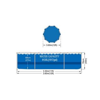 Jilong  Jilong Rahmen Pool / Rund (blau, #360cm × 76cm 
