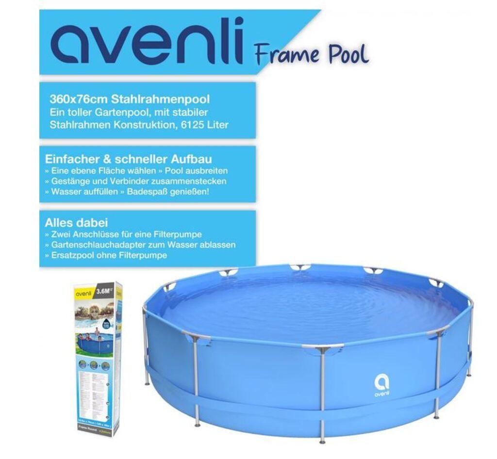 Jilong  Rahmen Pool / Rund (blau, #360cm × 76cm 