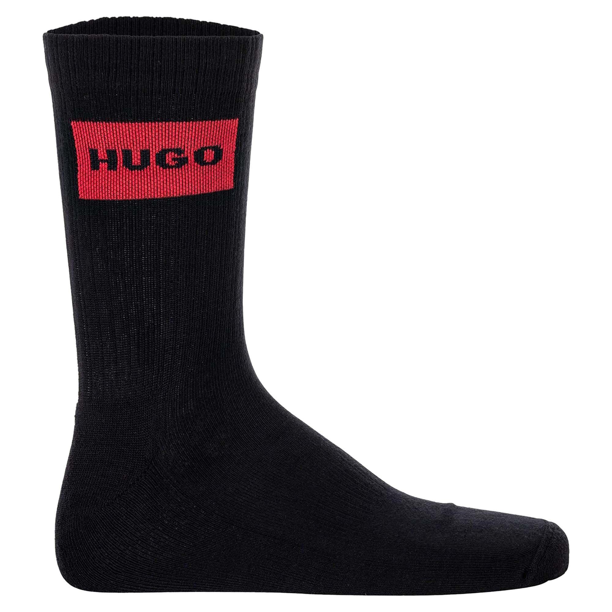 HUGO Rib Label Crew Socken 6er Pack  