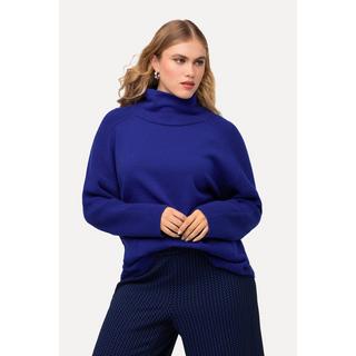 Ulla Popken  Maglione con inserti in maglia a costine, collo alto e maniche lunghe 