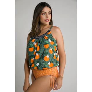 Ulla Popken  Slip de bikini, pois, rubans froncés, High Waist 