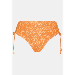 Ulla Popken  Slip de bikini, pois, rubans froncés, High Waist 