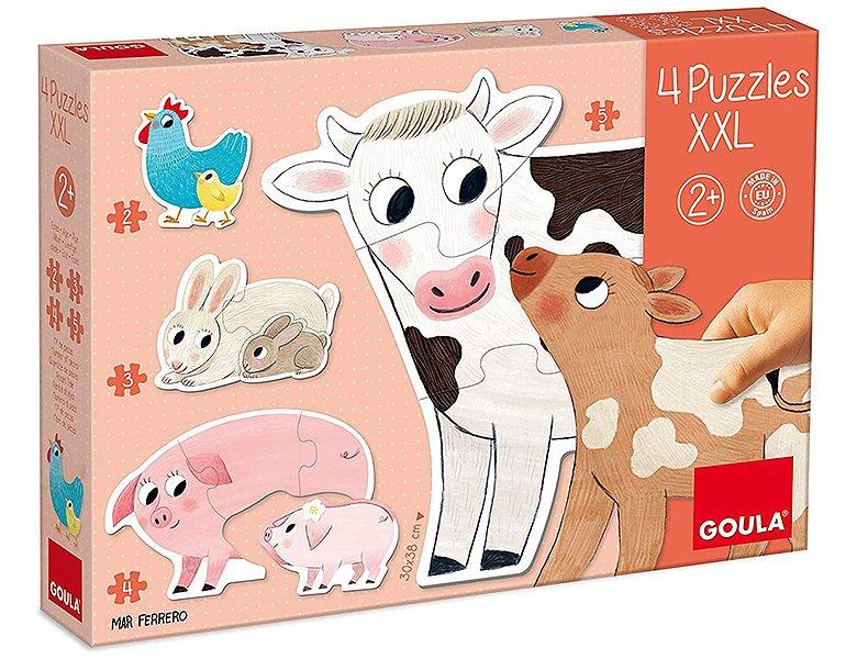 GOULA  Puzzle Tiermütter und ihre Babys (2/3/4/5) 