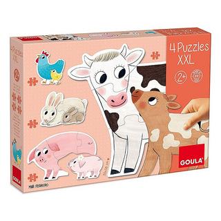 GOULA  Puzzle Tiermütter und ihre Babys (2/3/4/5) 