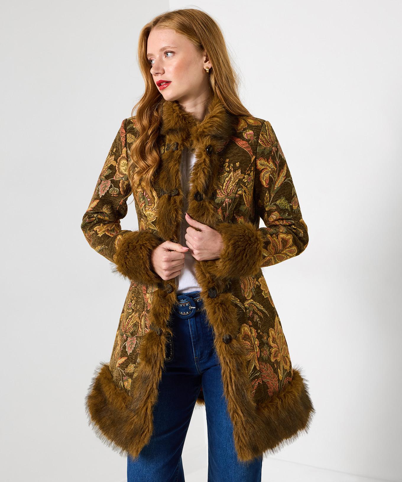 Joe Browns Cappotto Jacquard Stampa Floreale  