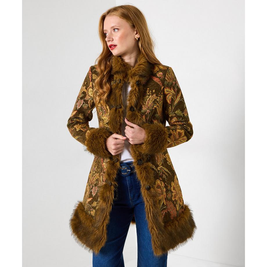 Joe Browns Jacquardmantel Blumenprint  