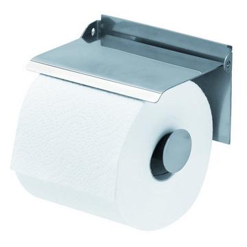 Porte-papier WC avec couvercle chromé