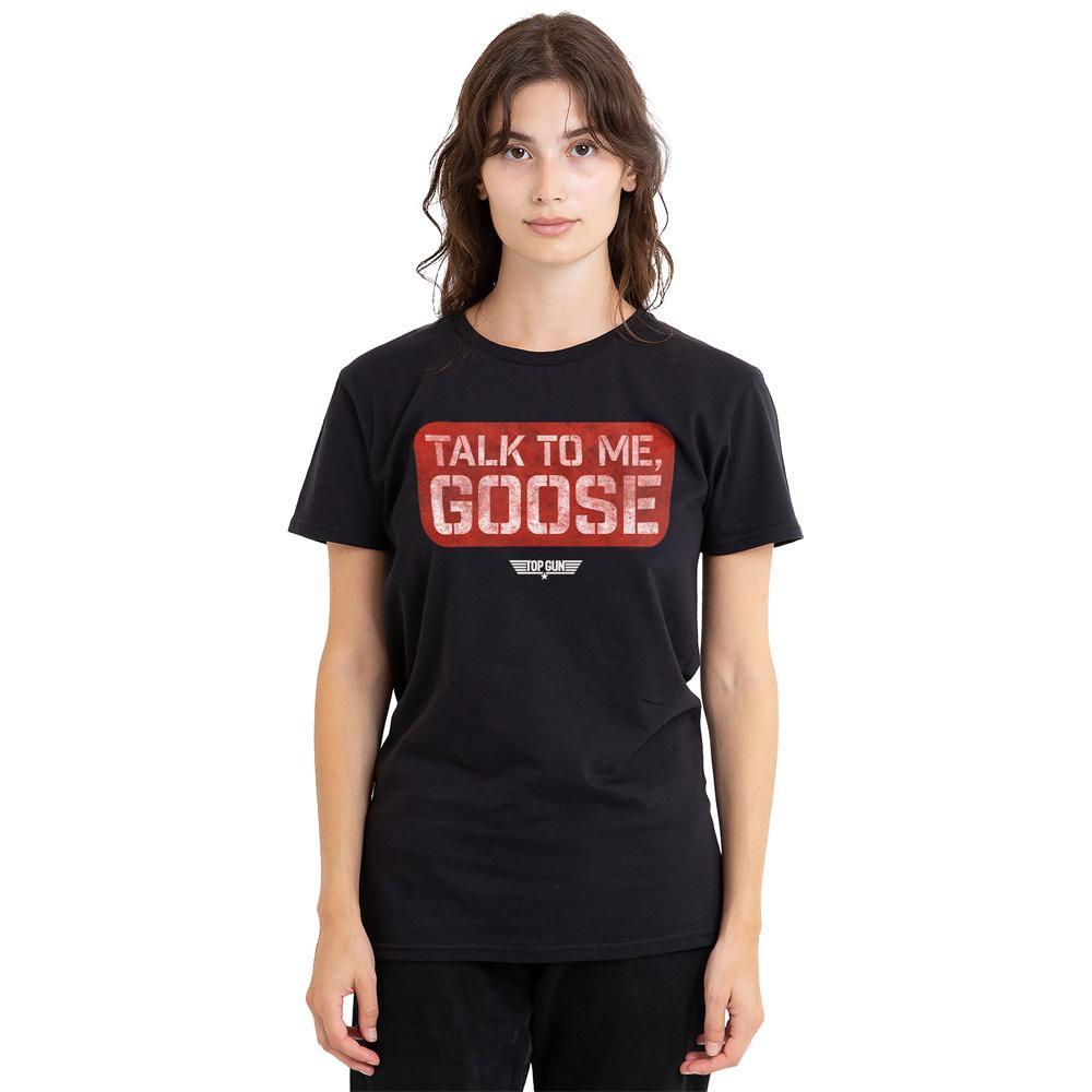 Top Gun Talk To Me Goose T-Shirt Stampata  