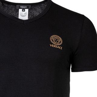 VERSACE Topeka Bi-Stretch Organic Cotton V-Neck T-Shirt  