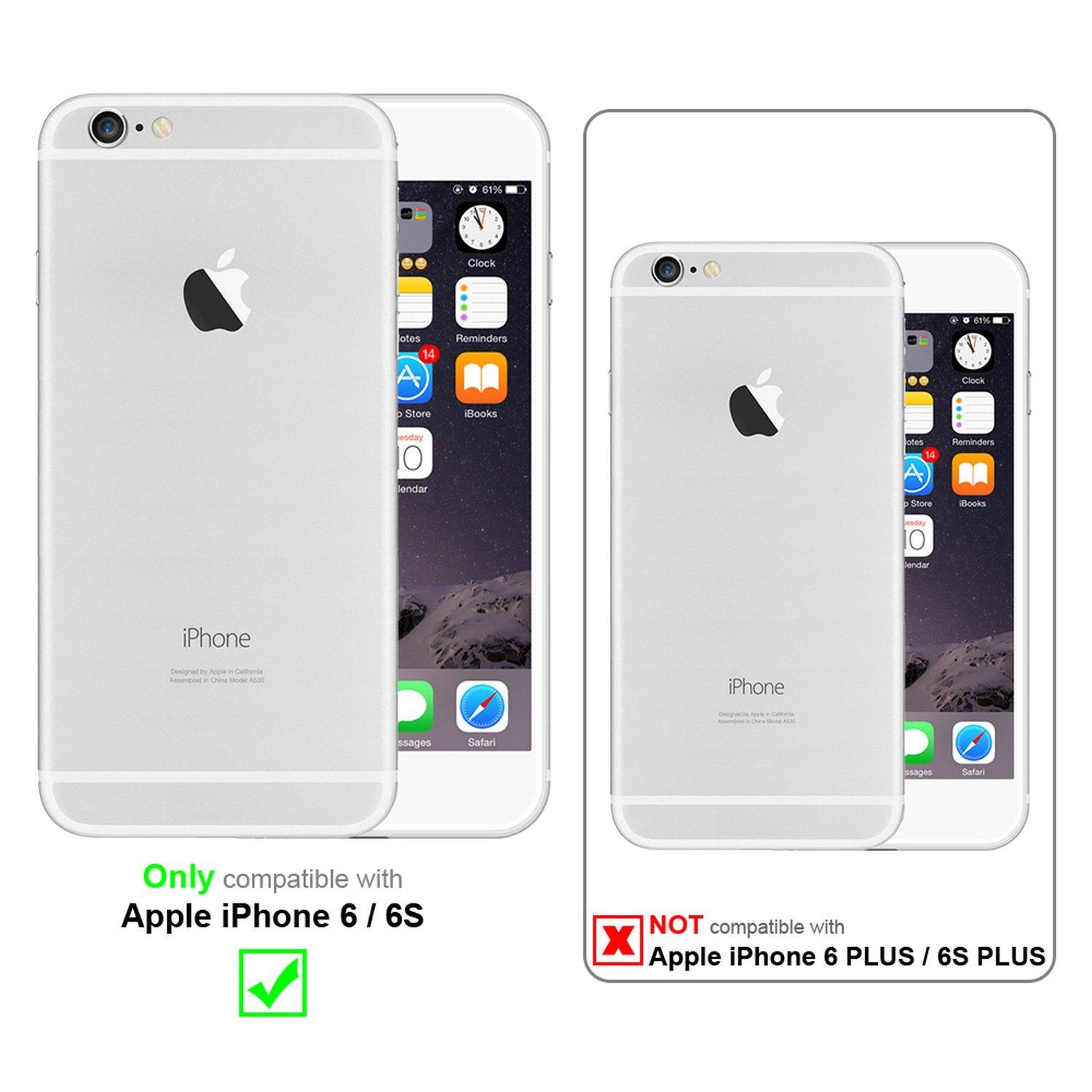 Cadorabo  Housse compatible avec Apple iPhone 6 / 6S - Coque de protection avec fermeture magnétique, fonction de support et 2 fenêtres de visualisation 