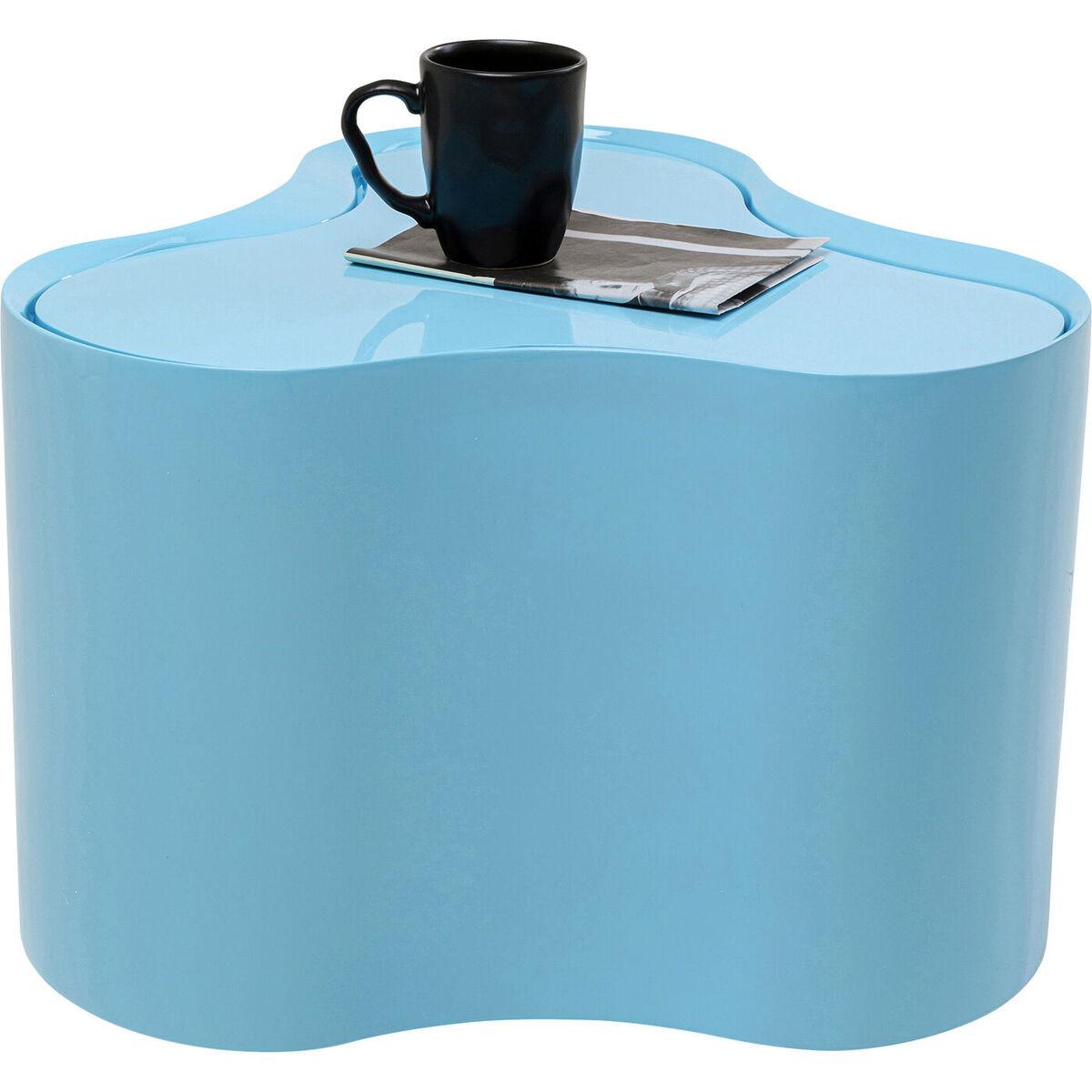 KARE Design Table d&#039;appoint Lotus bleu clair 30  