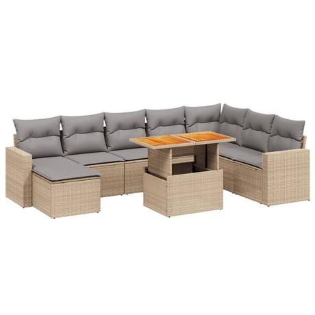 VidaXL set divano da giardino Polirattan  