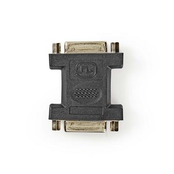 DVI-Adapter | DVI-I 24+5-Pin Buchse | DVI-I 24+5-Pin Buchse | Vernickelt | Gerade | PVC | Schwarz | Plastikbeutel