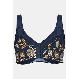 Ulla Popken  Reggiseno sostenitivo senza ferretto con fiori e coppa C-F 