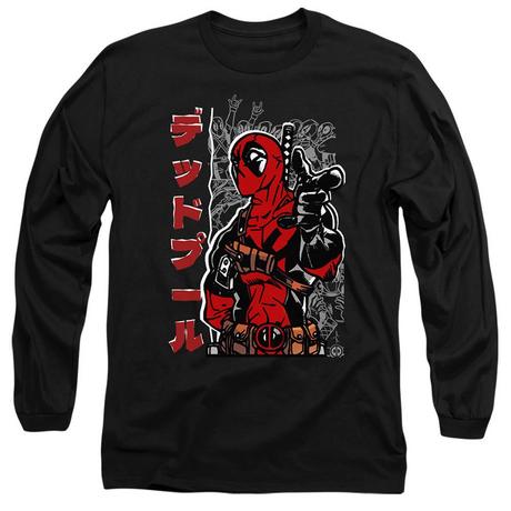 Deadpool Langarm bedrucktes T-Shirt  