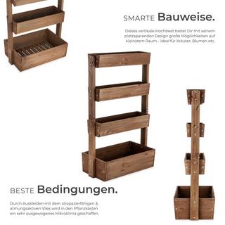 Tectake Jardinière verticale FLORA 4 niveaux dont 3 inclinables  