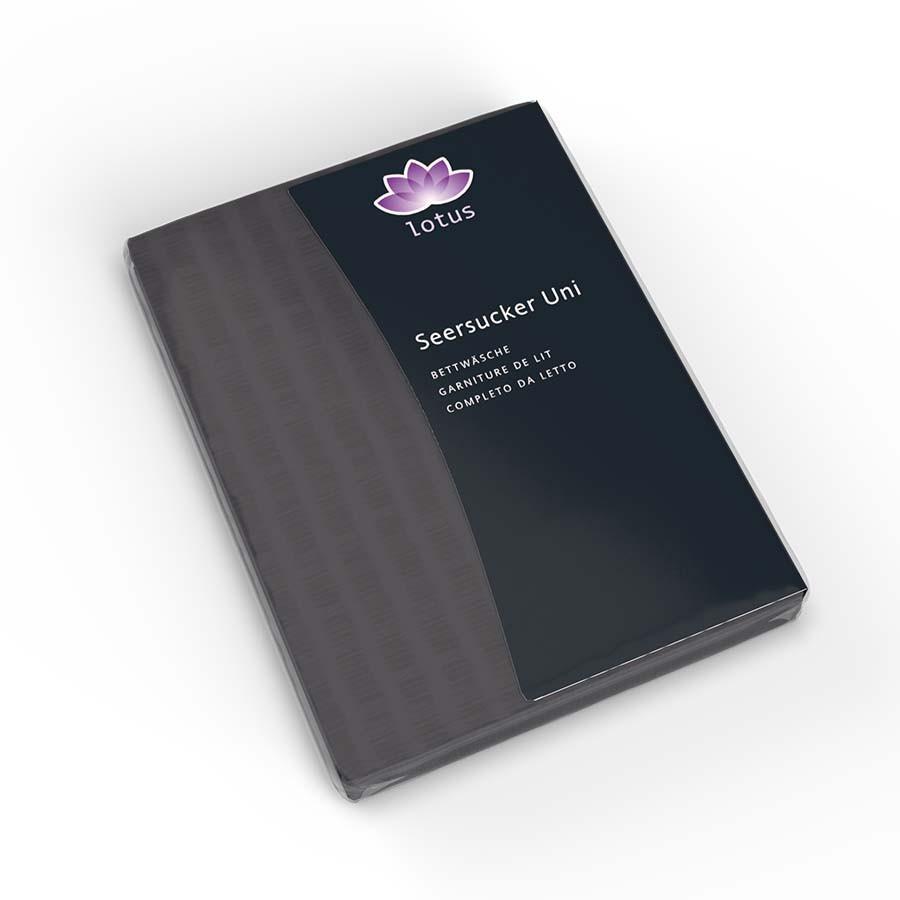 Lotus Bettwaren Lotus Satin Seersucker Uni Bettwäsche  