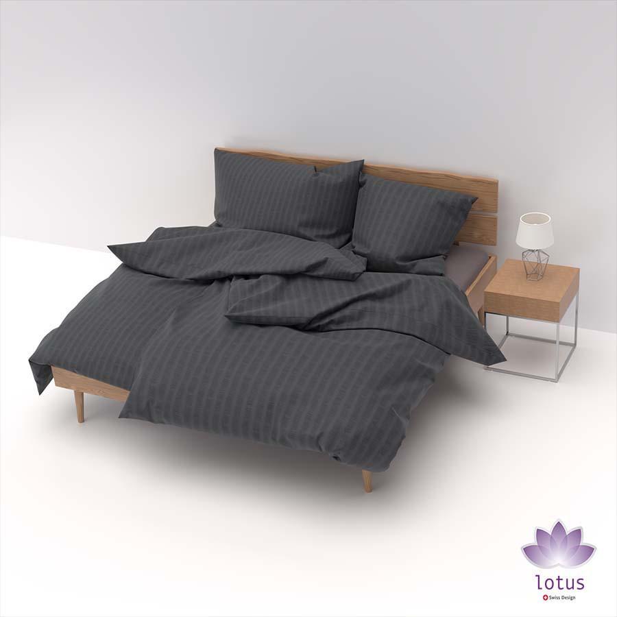 Lotus Bettwaren Lotus Satin Seersucker Uni Bettwäsche  