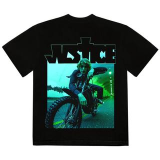 JUSTIN BIEBER T-Shirt à Manches Courtes Imprimé Moto Tout-Terrain  