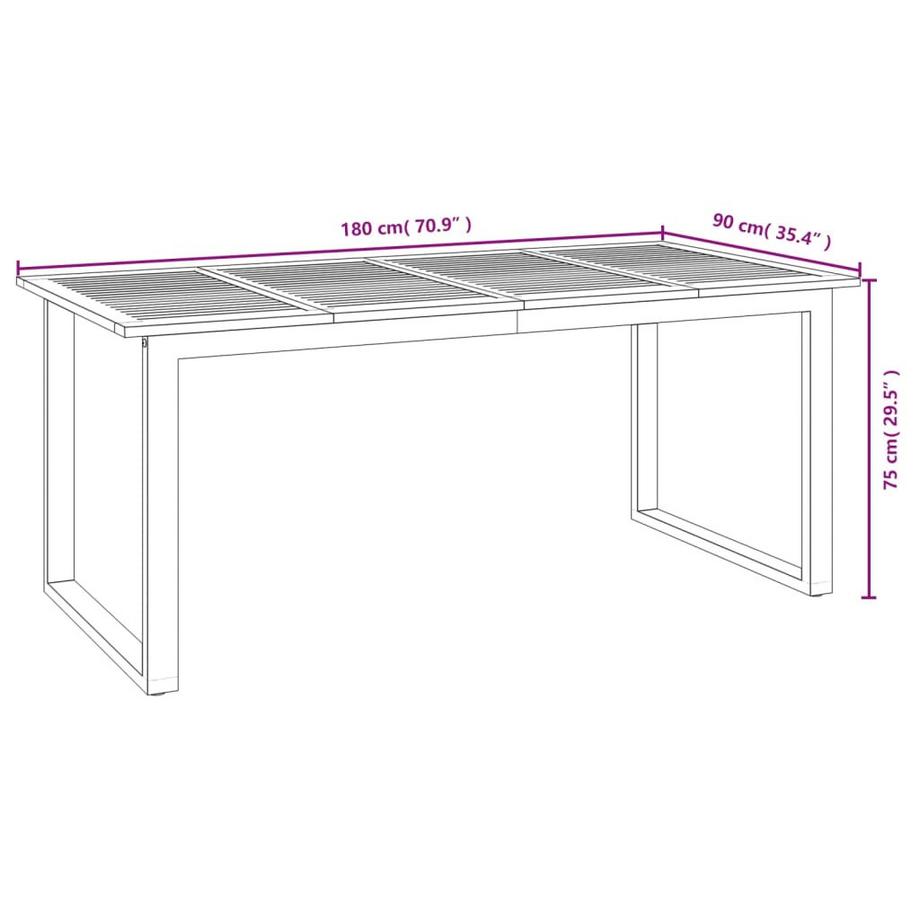 VidaXL Gartentisch akazienholz  