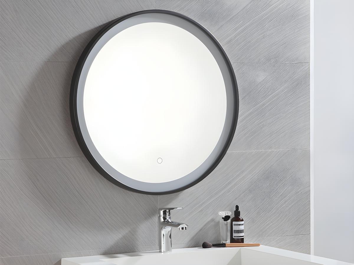 Vente-unique Miroir de salle de bain lumineux rond à  Leds NUMEA  