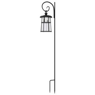 Northio Lanterne de jardin solaire 122 cm, lampe de jardin LED avec couleur de lumière blanc froid, éclairage de chemin avec capteur de lumière, corps de lumière amovible, noir  