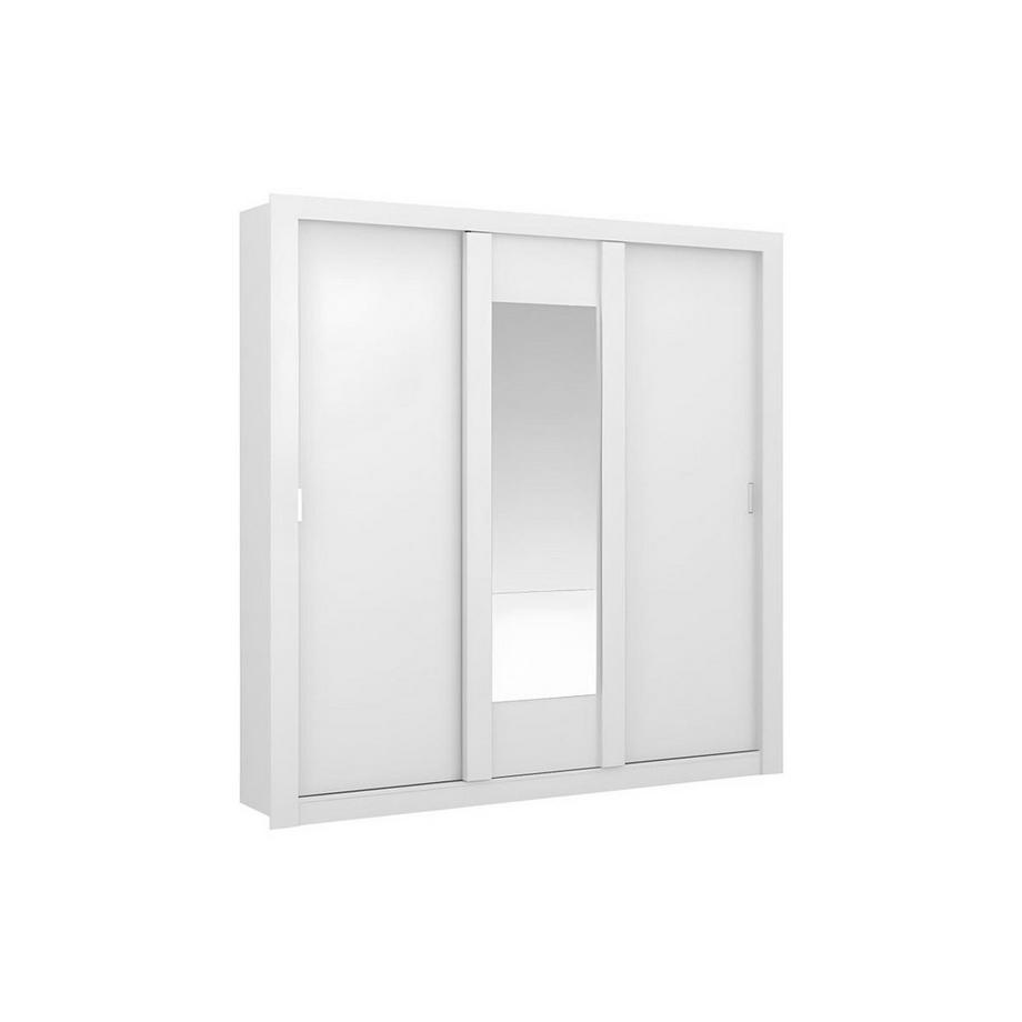 Vente-unique Armadio con specchio 3 ante scorrevoli L2 Bianco ROXANE  
