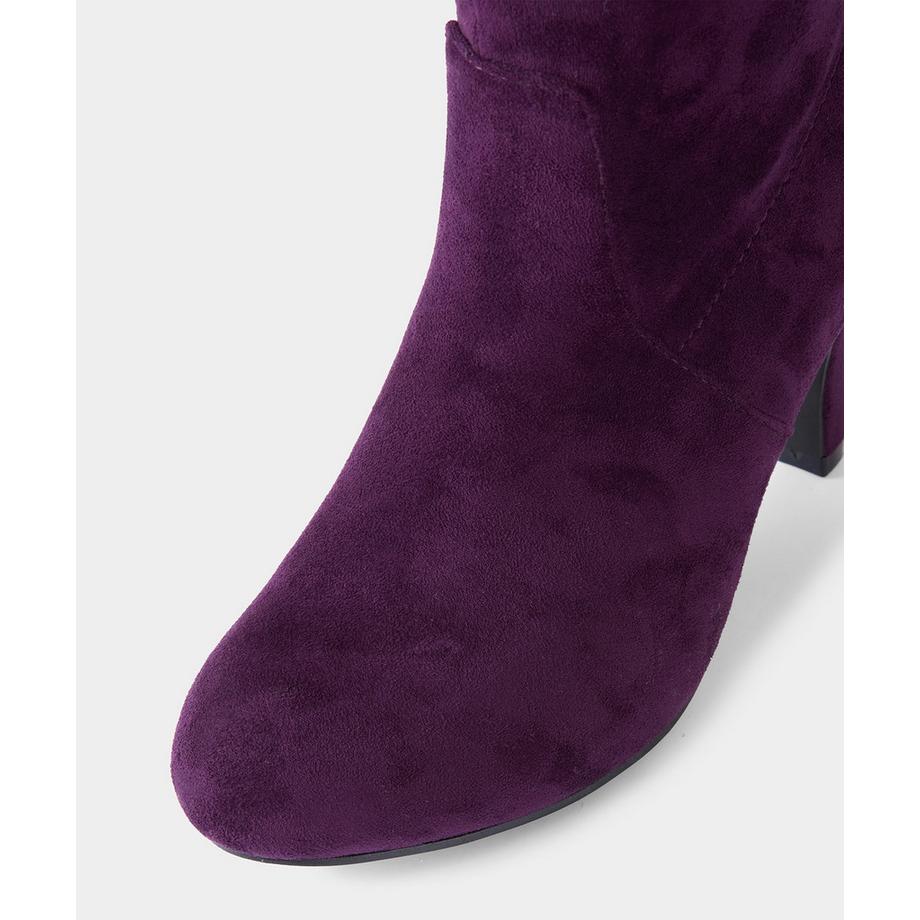 Joe Browns  Lange Stiefel in Dunkellila mit Raffdetails 