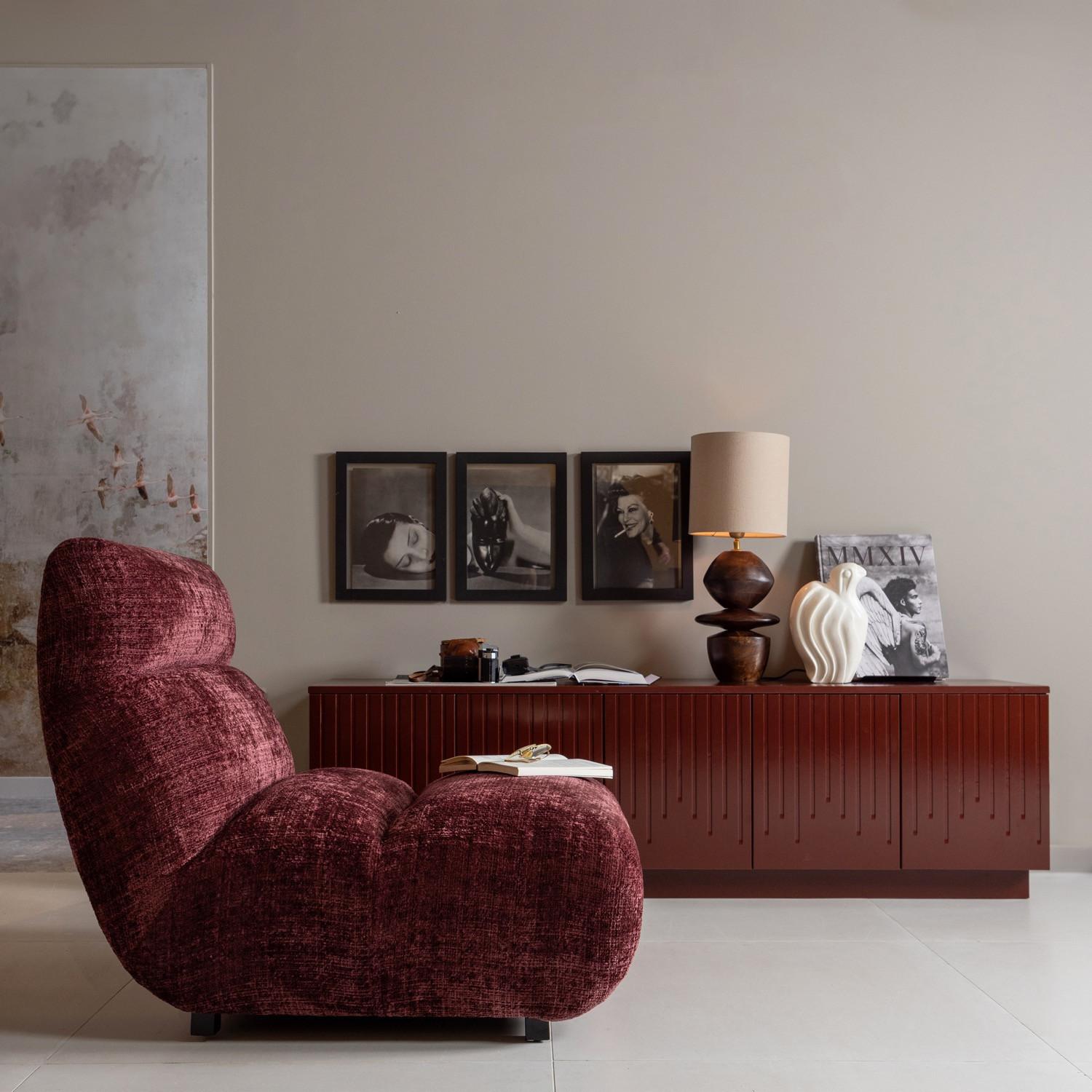 mutoni Observez le fauteuil aubergine  